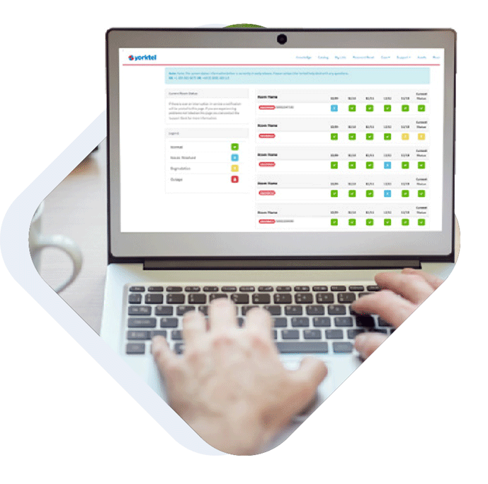 Yorktel's Managed Room Monitoring platform